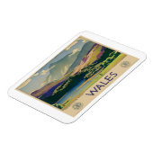 ウェールズ・ヴィンテージ旅行ポスター マグネット (左側)