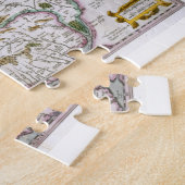 ウェールズ、出版されたc.1630 (手色のengrの地図 ジグソーパズル (側面)