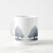 ウェールズ,霧の灰色のライムの木 コーヒーマグカップ (正面左)