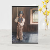 「ウェールズChapelの個別販売員のポートレート カード (黄色い花)