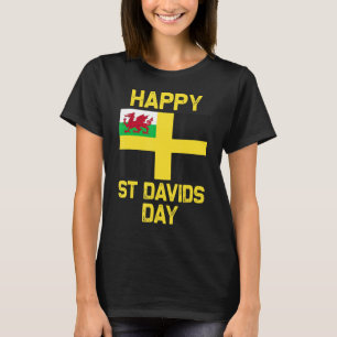 ウェールズ'Cymru'ウェールズ国旗St. Davids Day Dewi Hapus Tシャツ