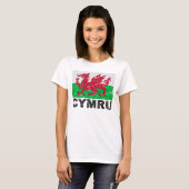 ウェールズCYMRUヴィンテージ国旗 Tシャツ (正面フル)