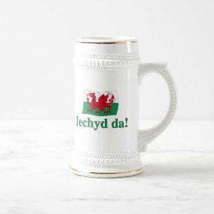 ウェールズIechyd da (応援!) ビールジョッキ