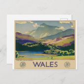 ウェールズUKヴィンテージ旅行はがき ポストカード (正面/裏面)