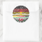 ウェールズWalisch Deutschland Baum Wurzel ラウンドシール (バッグ)