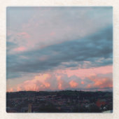 ウェー威厳のあるルスの夕日 ガラスコースター (正面)