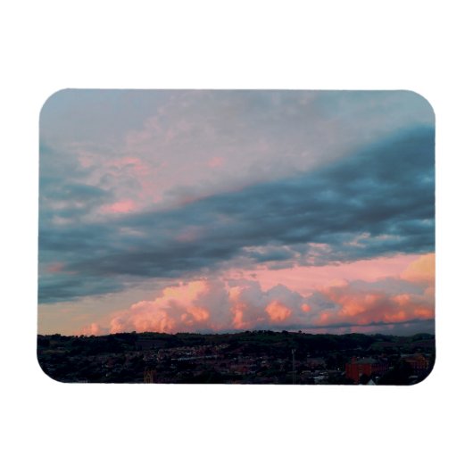 ウェー威厳のあるルスの夕日 マグネット (横)