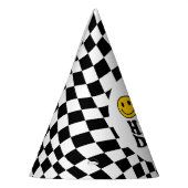 ウェー市松模様にイロ名門私立校風のスマイルワンハッピードド パーティーハット (左)