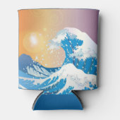 ウェー日本のブアートサンセット海 缶クーラー (正面)