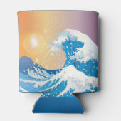 ウェー日本のブアートサンセット海 缶クーラー (裏面)