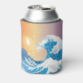 ウェー日本のブアートサンセット海 缶クーラー (缶裏面)