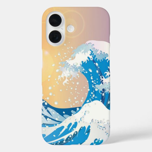 ウェー日本のブアートサンセット海 Case-Mate iPhoneケース (裏面)