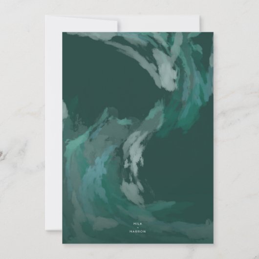 ウェー絵を描ブ・グリーンの卒業発表 招待状 (裏面)