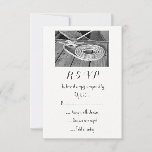 ウェー航海のディングRSVP 出欠カード (正面)