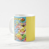 ウェ数々のールの図解入りの、写真付きの地図 コーヒーマグカップ (正面左)