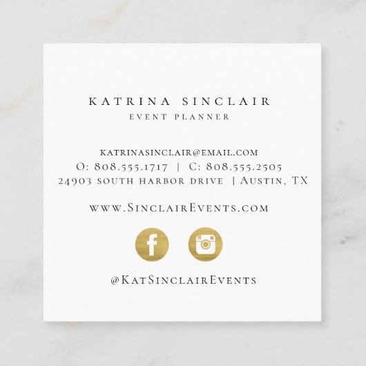 ウェ日本のーブパターンネイビーブルー スクエア名刺 (裏面)