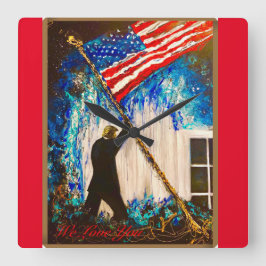 ウェ·ラブ·トランプ·クロック スクエア壁時計