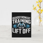 ウエイおもしろいトリフティングボディビルジムフィットネスアストロ カード (黄色い花)