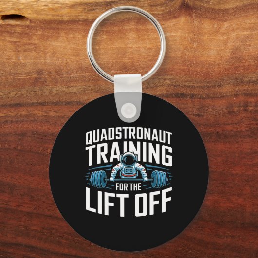ウエイおもしろいトリフティングボディビルジムフィットネスアストロ キーホルダー (正面)