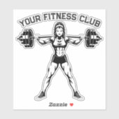 ウエイカスタムトリフタアート付きフィットネスクラブデザイン シール (シート)