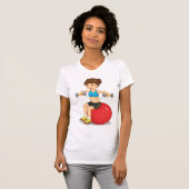 ウエイトで運動する女の子Tシャツ Tシャツ (正面フル)
