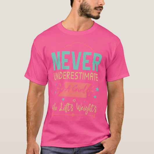 ウエイトを持ち上げる女の子をナメないで Tシャツ (正面)