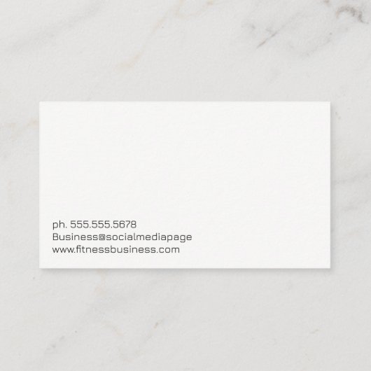 ウエイトを持ち上げる運動選手 | フィットネス 名刺 (裏面)