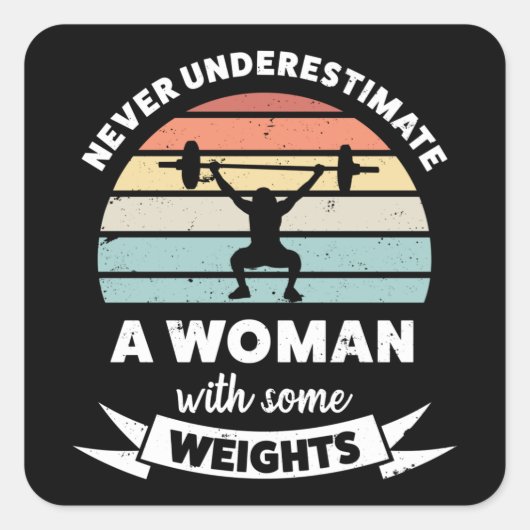 ウエイトギフトおもしろい妻ママの女性 スクエアシール (正面)