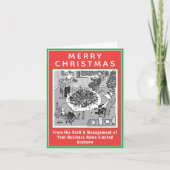 ウエイトクリスマスカードの下でディナーテーブルが崩壊 シーズンカード (正面)