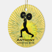 ウエイトパーソナライズされたリフターオーナメント セラミックオーナメント (左)