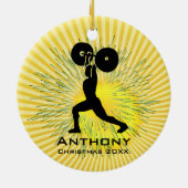 ウエイトパーソナライズされたリフターオーナメント セラミックオーナメント (裏面)