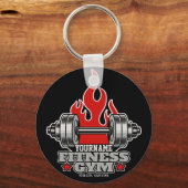 ウエイトパーソナライズされたリフティングダンベルフィットネスジムT キーホルダー (正面)