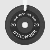 ウエイトリフタバーベルフィットネス2025休日 オーナメント (裏面)