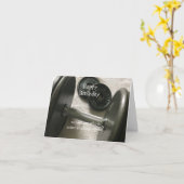 ウエイトリフター感動的誕生日 カード (黄色い花)