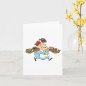 ウエイトレおもしろいス カード (黄色い花)