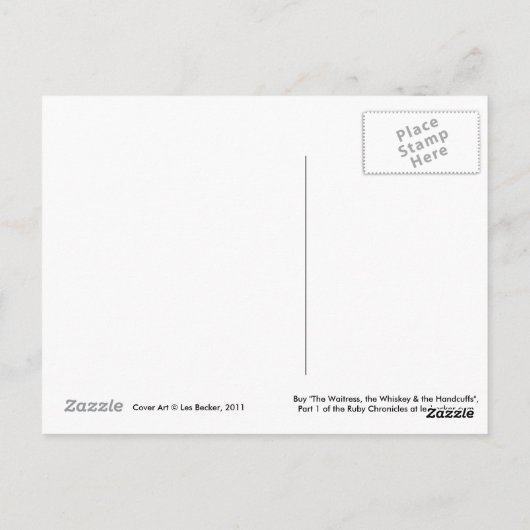 「ウエイトレスとウイスキーと手錠」カバー ポストカード (裏面)