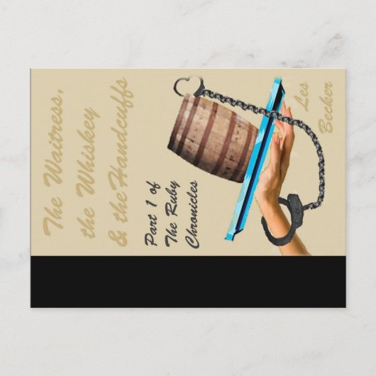 「ウエイトレスとウイスキーと手錠」カバー ポストカード (正面)