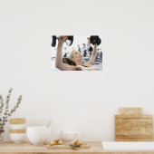 ウエイト持ち上げ女性 ポスター (キッチン)