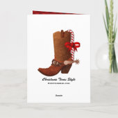 ウエスタンお洒落スタイルクリスマスグリーティングカード シーズンカード (裏面)