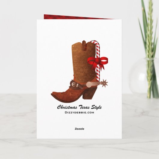 ウエスタンお洒落スタイルクリスマスグリーティングカード シーズンカード (裏面)