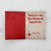 ウエスタンお洒落スタイルクリスマスグリーティングカード シーズンカード (内部)