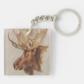 ウエスタンアメリカンアニマル勉強 |ムースポートレート キーホルダー (裏面)
