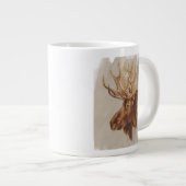 ウエスタンアメリカンアニマル勉強 |ムースポートレート ジャンボコーヒーマグカップ (正面右)