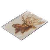 ウエスタンアメリカンアニマル勉強 |ムースポートレート ノートブック (左側)