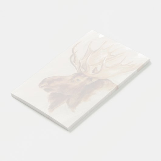 ウエスタンアメリカンアニマル勉強 |ムースポートレート ポストイット (アングル)