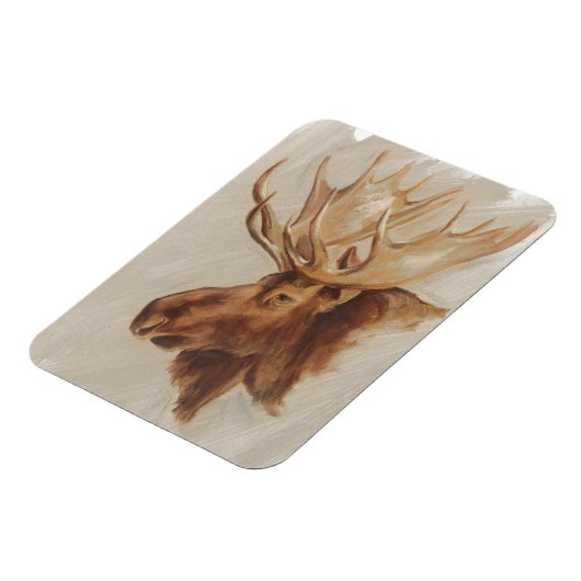 ウエスタンアメリカンアニマル勉強 |ムースポートレート マグネット (左側)