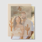 ウエスタンアースントーンカントリーベビーブーツシャワー ベラム紙招待状 (オフセット (カップル))