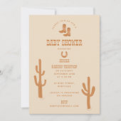 ウエスタンアースントーンカントリーベビーブーツシャワー 招待状 (正面)