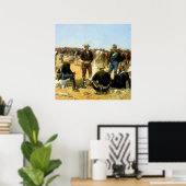 ウエスタンアート「カバリモンズブレックファースト」 ポスター (ホームオフィス)