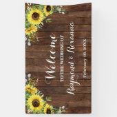 ウエスタンウェルカム結婚のヒマワリ緑 横断幕 (縦)